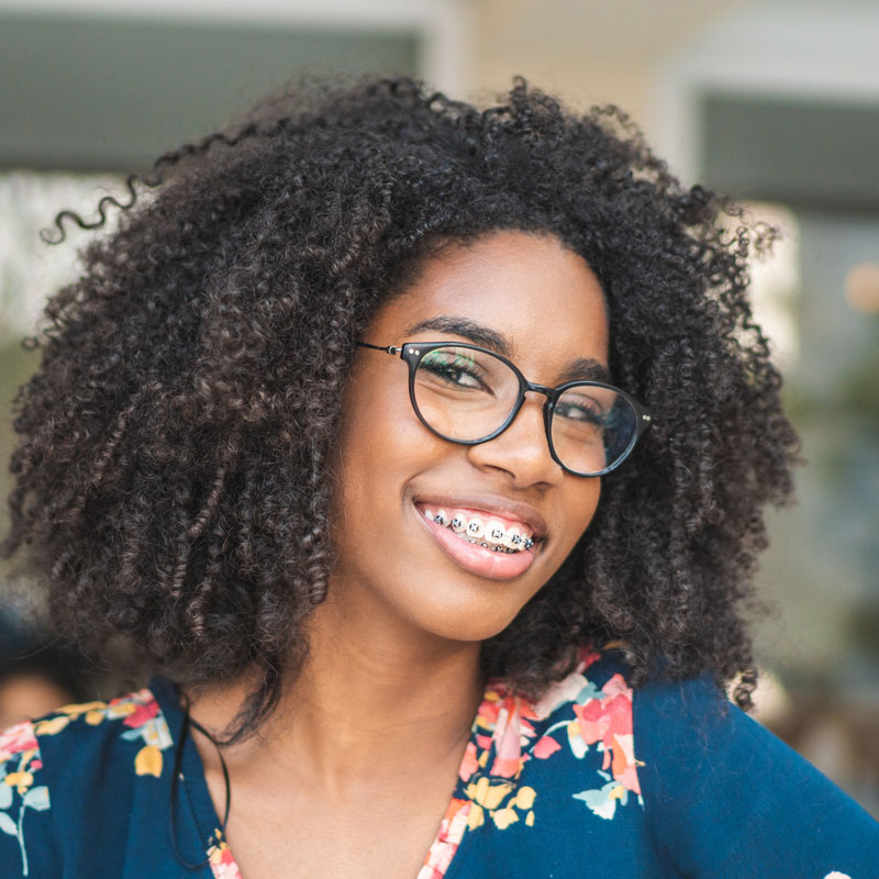 lady with braces