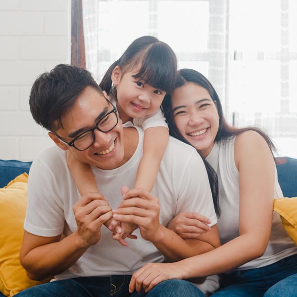 family smiling